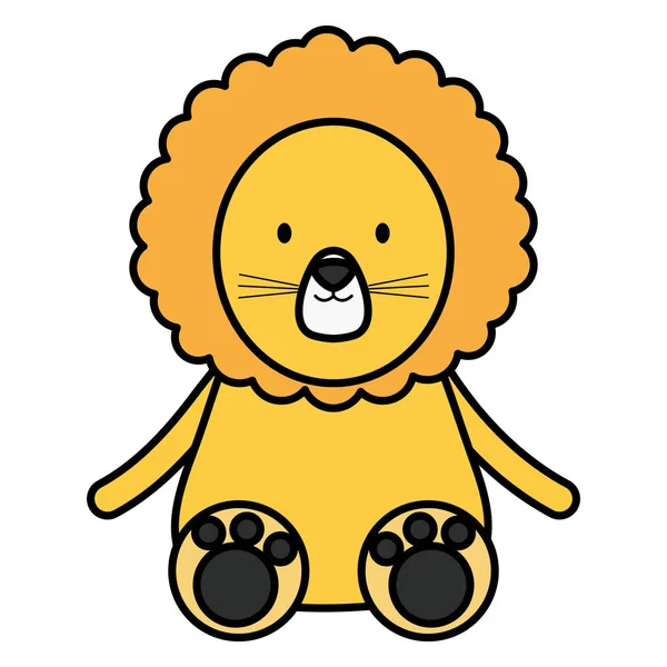 Милый лев детский персонаж — стоковый вектор