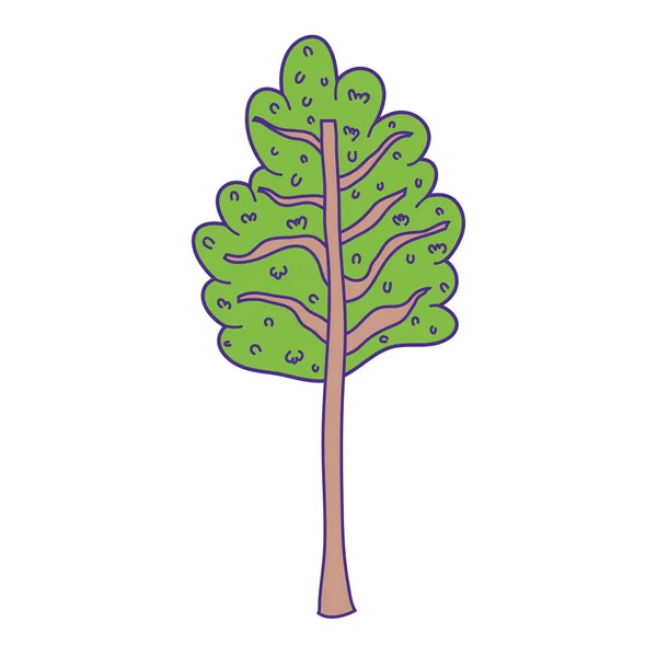 Carino albero pianta icona — Vettoriale Stock