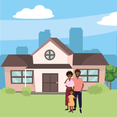 aile bebek bakım karikatür