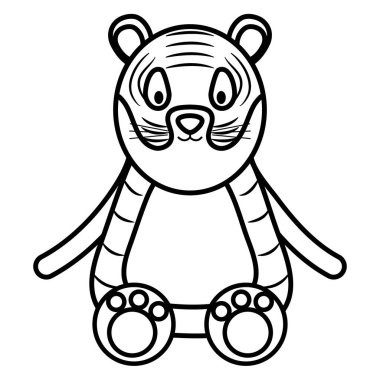 sevimli kaplan çocuksu karakter