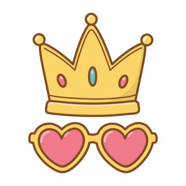 taç ve kalp güneş gözlüğü