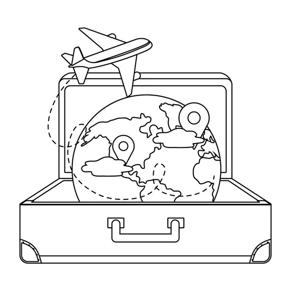 Valise et design de voyage — Image vectorielle