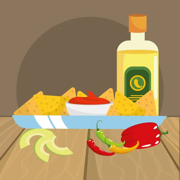 Mexican food gastronomy — Stock Vector