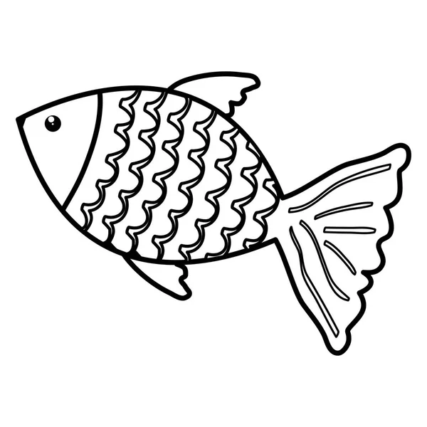 Zee vis Pet icon — Stockvector