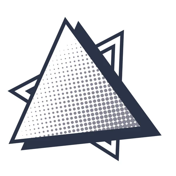 幾何学的三角形の漫画 — ストックベクタ