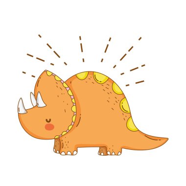 sevimli Triceratops karakter simgesi
