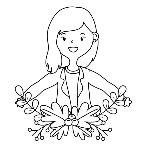 Genç kız karikatür tasarımı