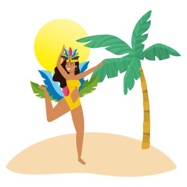 brezilya karnaval kutluyor yerli kadın dans