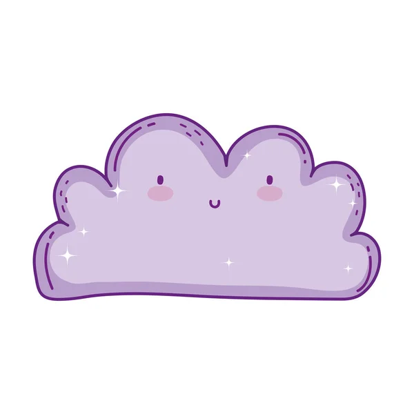 Cute cloud kawaii character — Stock Vector