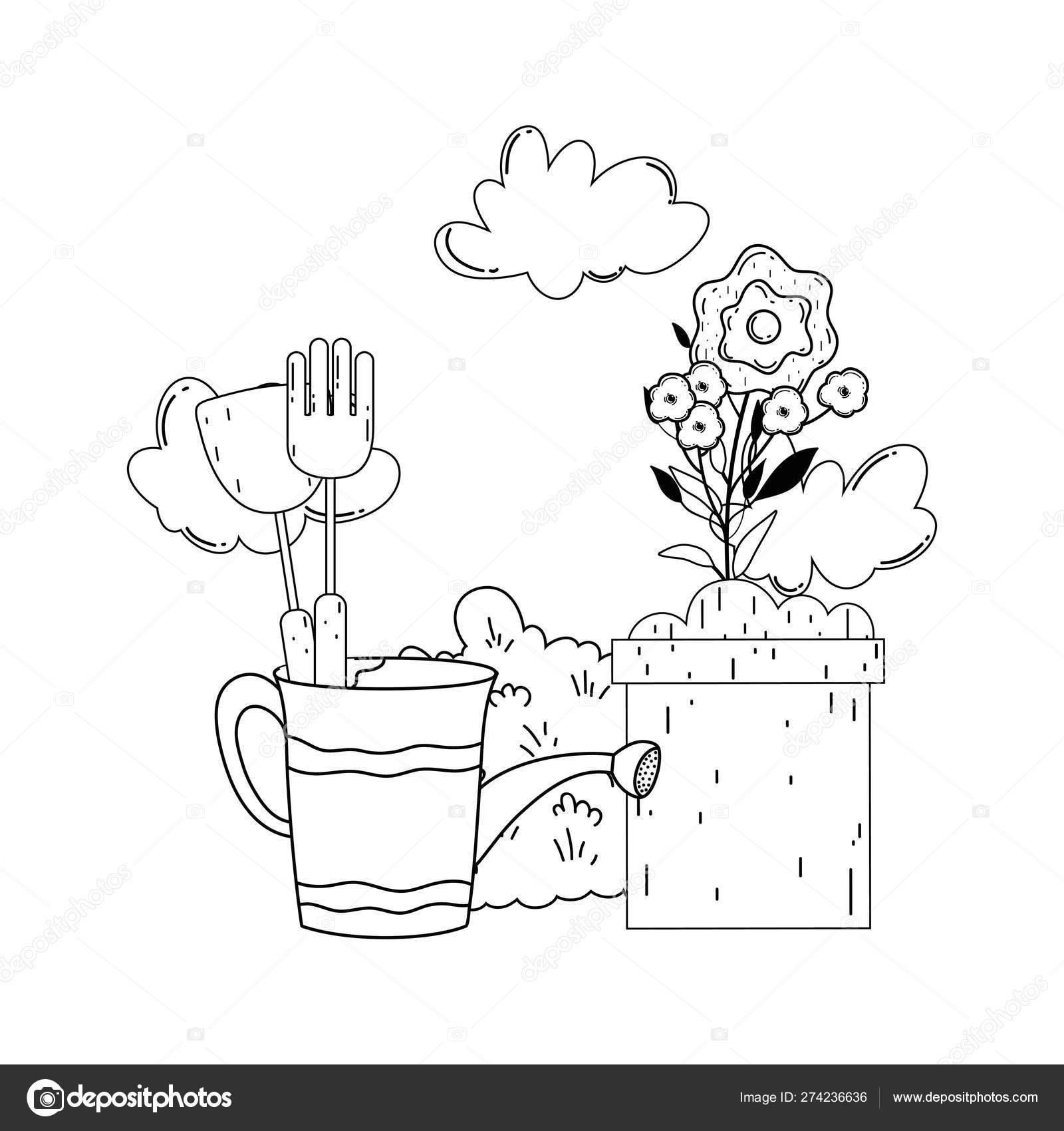 Pot Mawar Stok Vektor Ilustrasi Pot Mawar Bebas Royalti Halaman