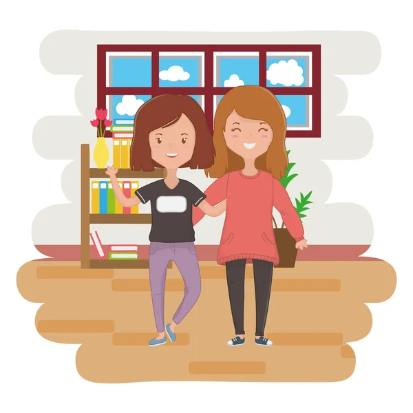 Teenage friends ontwerp — Stockvector