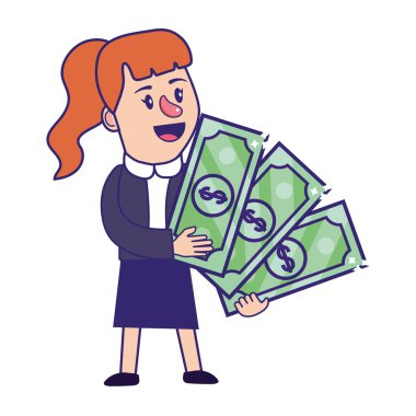 İş kadını bankacılık finansal planlama