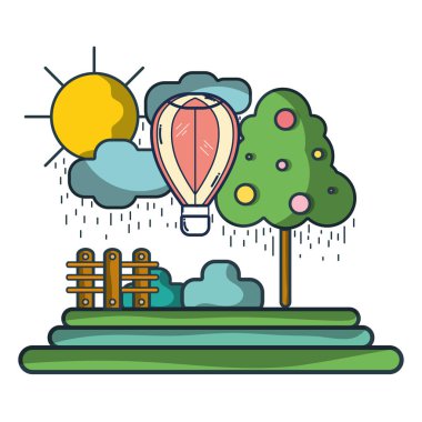 Seyahat ve yaz çizgi film