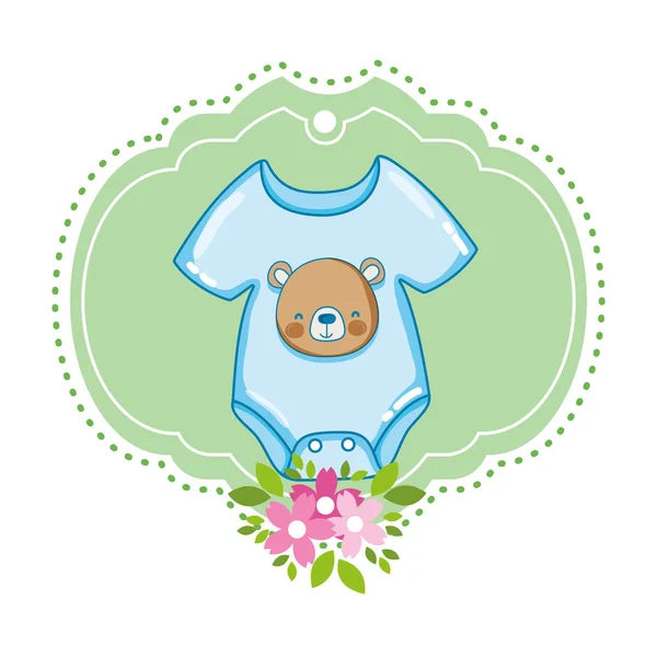 Cute baby shower cartoon — Stock Vector