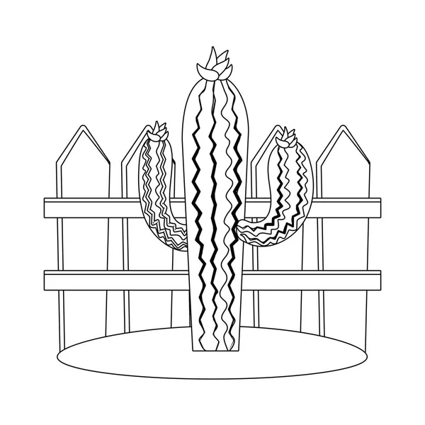 Deserto cactus cartone animato — Vettoriale Stock