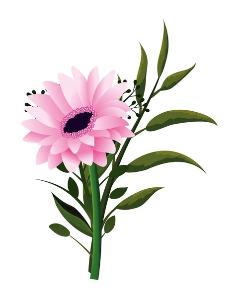 熱帯花の漫画 — ストックベクタ