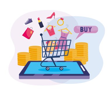 alışveriş sepeti ile akıllı telefon e-ticaret teknolojisi