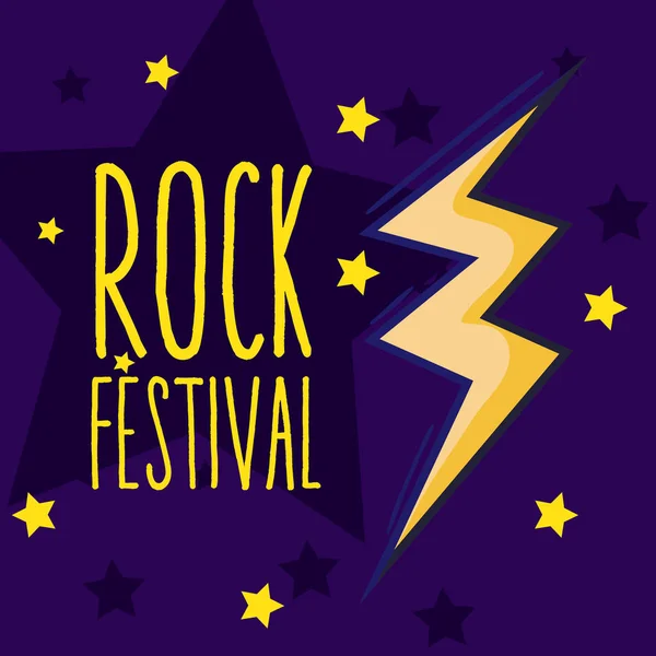 Rock fesztivál rajzfilm — Stock Vector