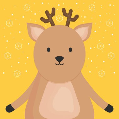 şirin Ren geyiği sevimli karakter