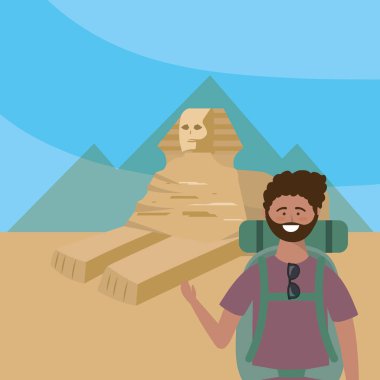 Giza vektör illüstrasyon Sfenks