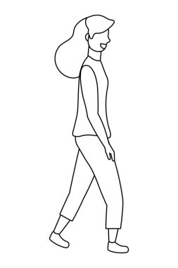 İzole kadın tasarım vektör illüstrasyon