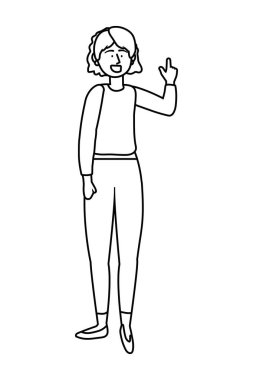 İzole kadın tasarım vektör illüstrasyon