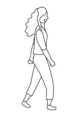 İzole kadın tasarım vektör illüstrasyon