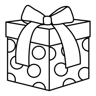 hediye kutusu mevcut simge vektör illüstrasyon