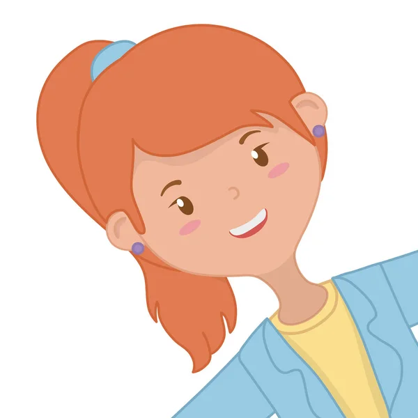 Дівчина-підліток мультфільм дизайн Векторні ілюстрації — стоковий вектор