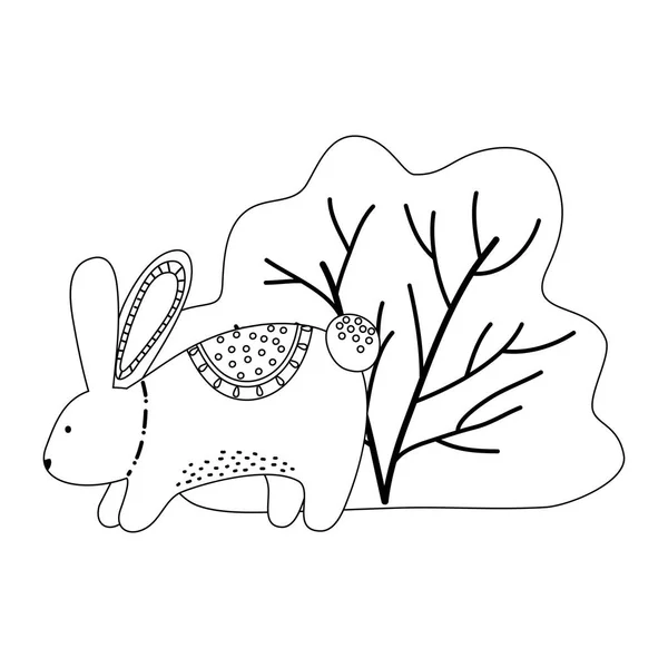 Rabbit cartoon design vector illustration — Stock Vector