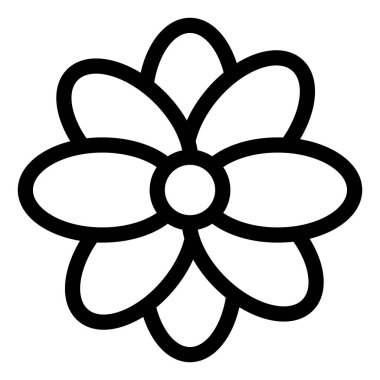 meksika dekoratif çiçek simgesi vektör illüstrasyon