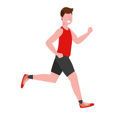 Fitness spor tren karikatür