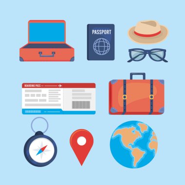 seyahat hedef journay ve yer macera seti