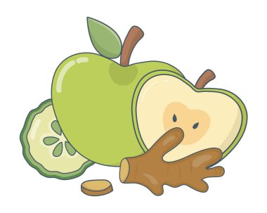 lezzetli sağlıklı yemek karikatür