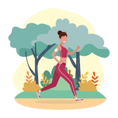 Kadın antrenman koşma aktivitesi