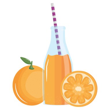 saman ile botttle taze portakal suyu meyve