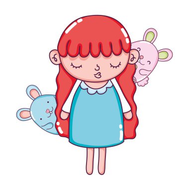 fareler hayvanlar ile güzellik kız çocuk