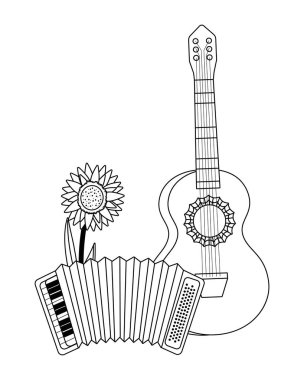 müzik aletleri karikatür