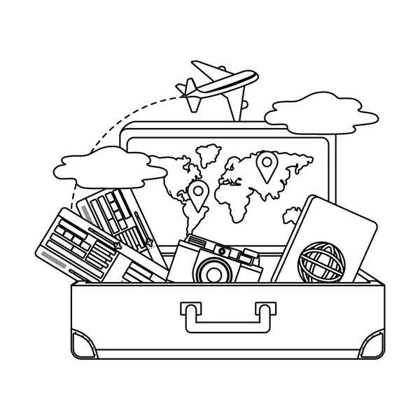 Valise et design de voyage — Image vectorielle