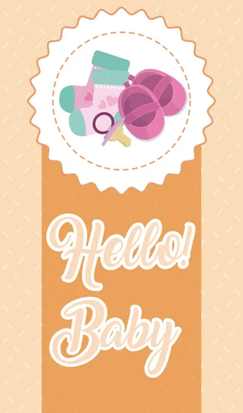 Hello baby card — Stock Vector