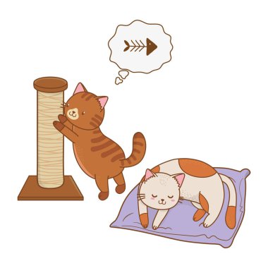 sevimli komik evcil hayvan karikatür