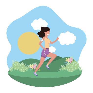 fitness egzersiz karikatür