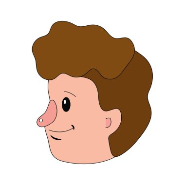 Adamın yüzü karikatür