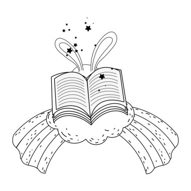 kitap ile sihirli tavşan kulakları