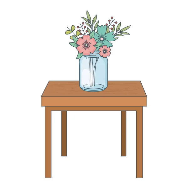 Bloemen natuur bloemen cartoon — Stockvector