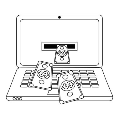 Laptop ve online tasarım alışveriş