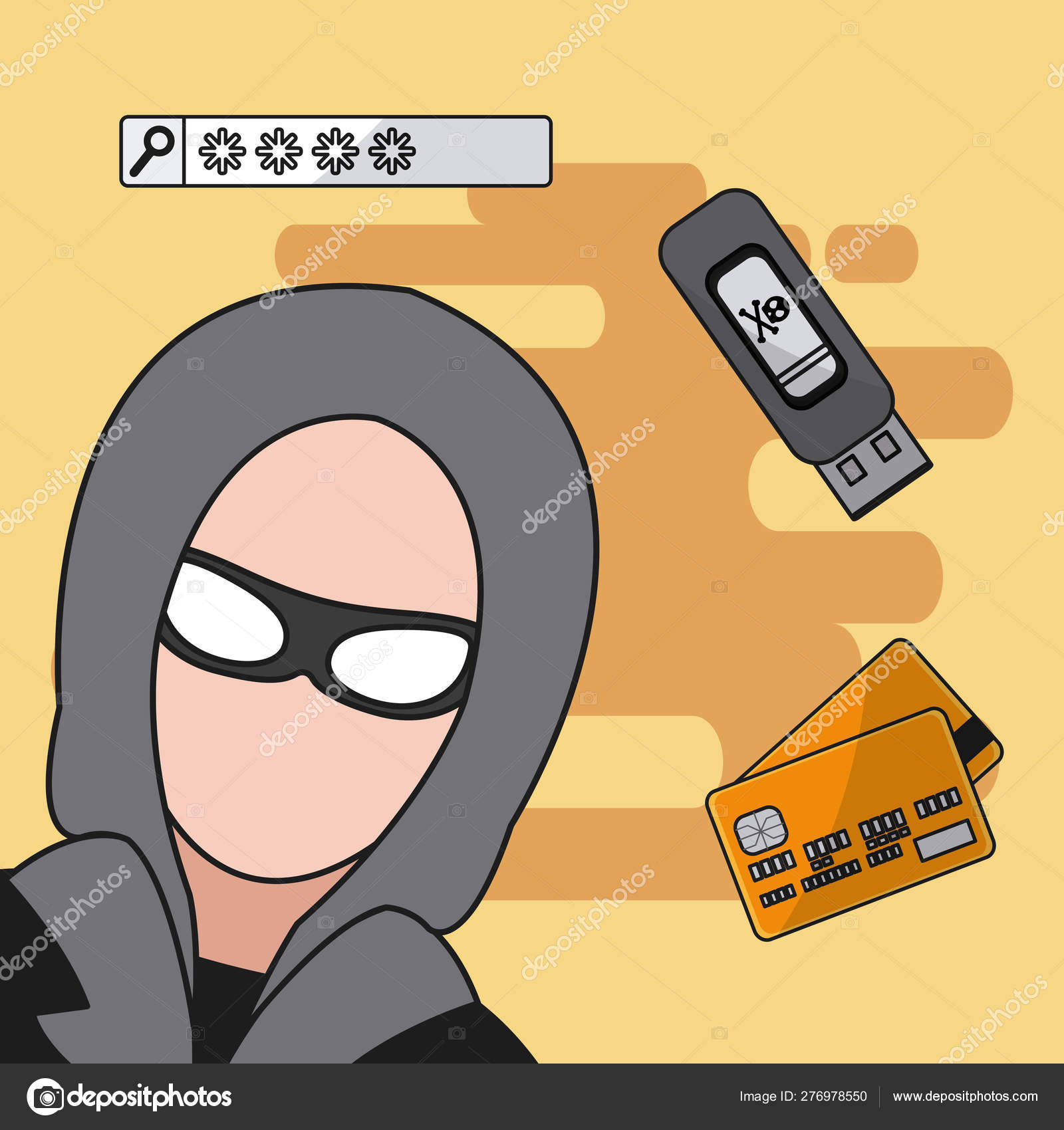 Hacker and cyber security Stock Vector by ©stockgiu 276978550