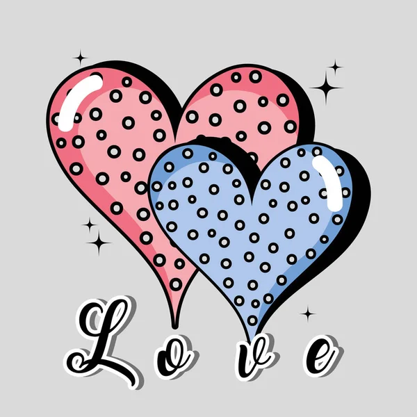Ikona serca miłość i pasja projekt — Wektor stockowy