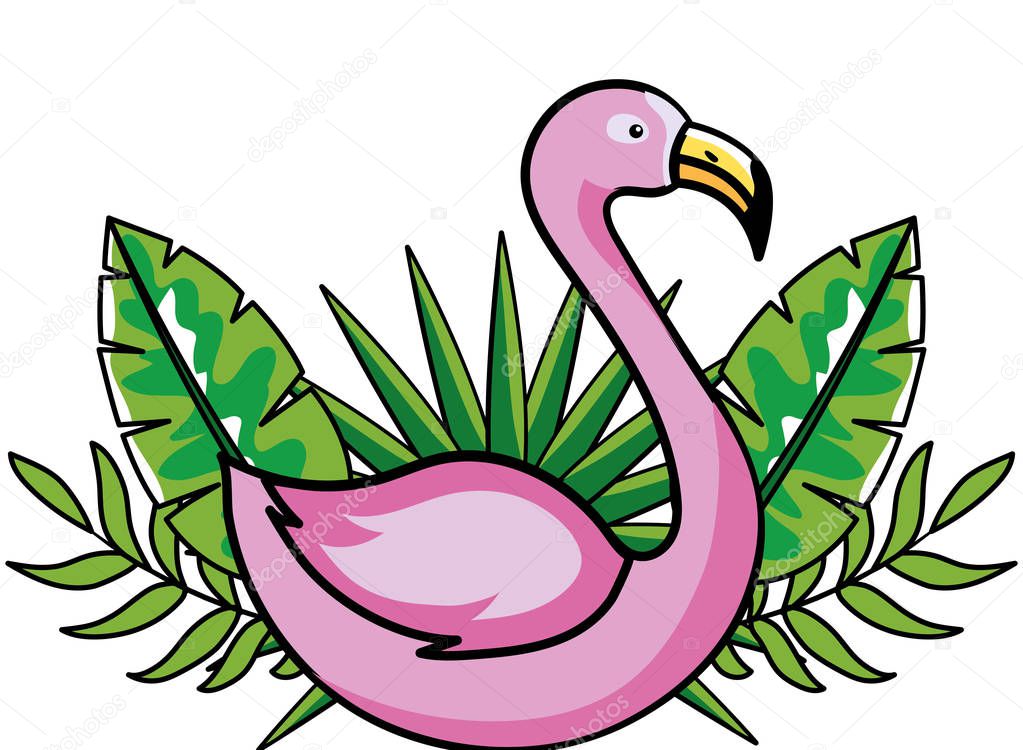 pink flamingo cartoon