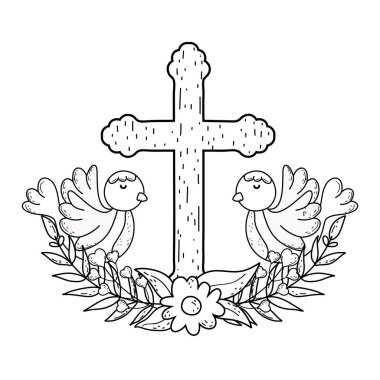 çapraz ile sevimli güvercinler kuşlar